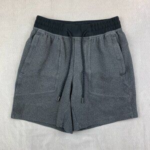 Lululemon Mens Shorts Small Gray At Ease Short 7" Textured Classic Fit M7AI9S